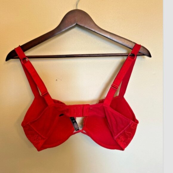 Victoria's Secret Women Very Sexy Push Up Bra Padded Underwire Red 34D Lace - Picture 2 of 16